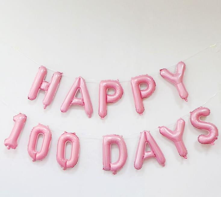 Glücklich Geburtstag Luftballons Folie Brief Ballon Geburtstag Party Dekorationen Kinder Erwachsene Geburtstag Luftballons Alphabet Ballons set: pink2