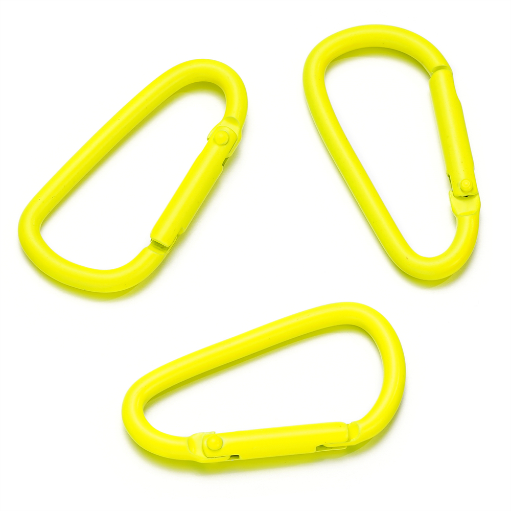 5 pçs/lote 46x23mm D Mosquetão Gancho Liga Colorida Chaveiro Snap Clip Ganchos Para Fazer Jóias Chaveiro Conector DIY Descobertas: Rosa
