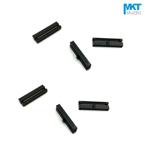 10 stks Vrouwelijke 1.27mm Pitch FC IDC Connector Socket Header Voor 0.635mm Platte Lint Kabel Sample 6 p 8 p 10 p 12 p 14 p 16 p 20 p