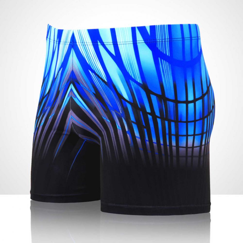 Trendy Men Trunks Stretchy Great Stitching Summer Trunks Thin Men Trunks for Swimming Pool Swimming Trunks