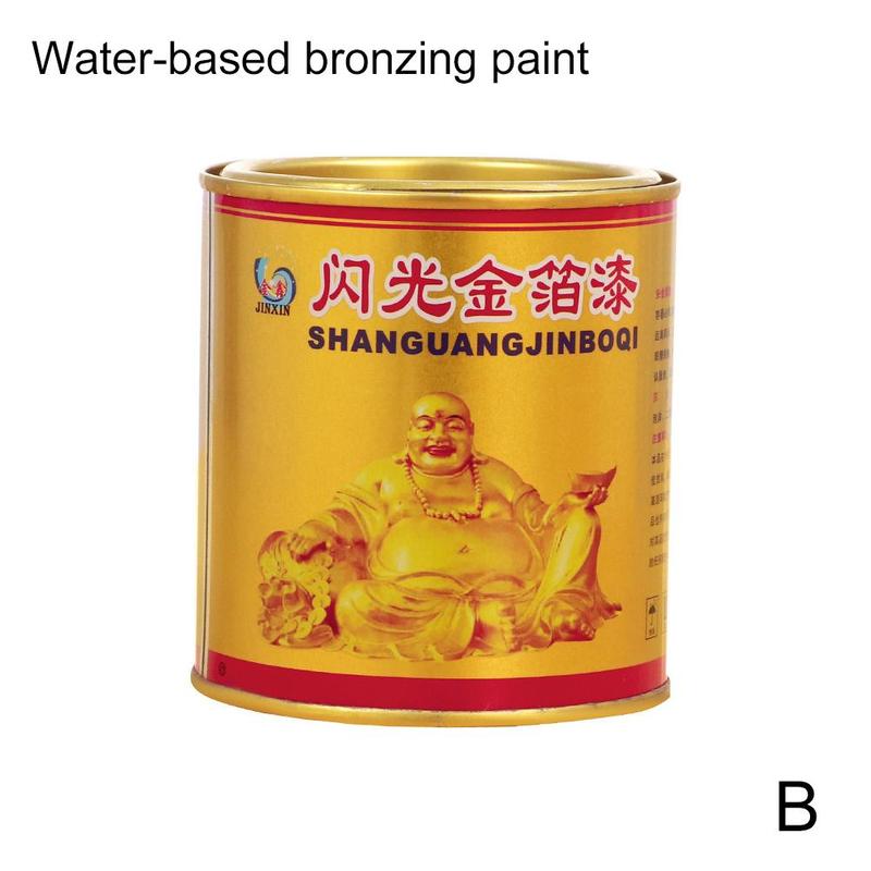 100g/bottle Gold Paint Water-based Bronzing Paint For Wood Gold Statue Furniture Gold Paint Safe Non-toxic Gold Foil Paint R6m7: B