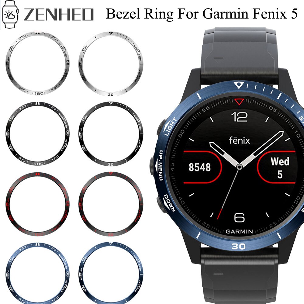 Rvs Bezel Ring Cover Voor Garmin Fenix 5 Bezel Styling Case Cover Anti-Kras Bescherming Frame