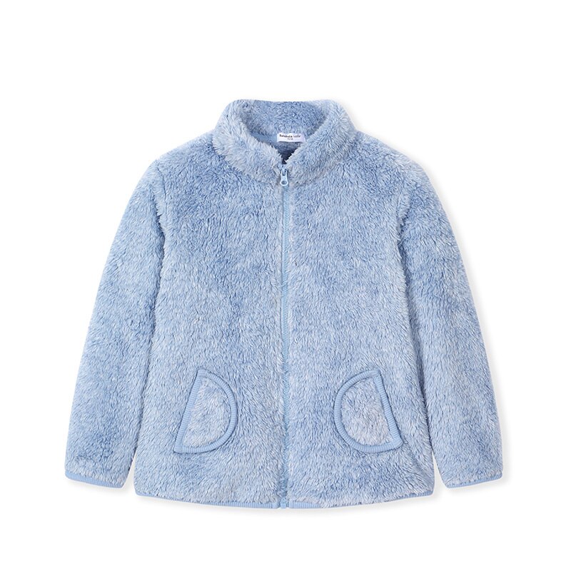 Vêtement d'extérieur pour filles automne et hiver nouvelle veste pour enfants vêtements polaire veste chaude décontractée marée: blue / 2T