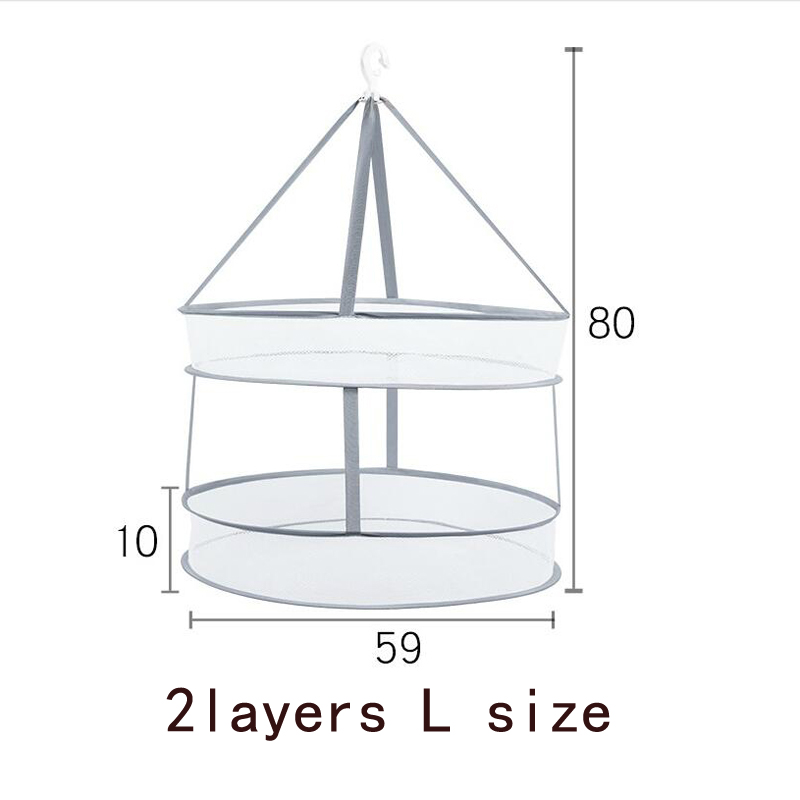 Kleren mand tuin drogen van kleding mand waslijn betegeld drogen Sokken ondergoed rekken netto pocket: 2layers L size