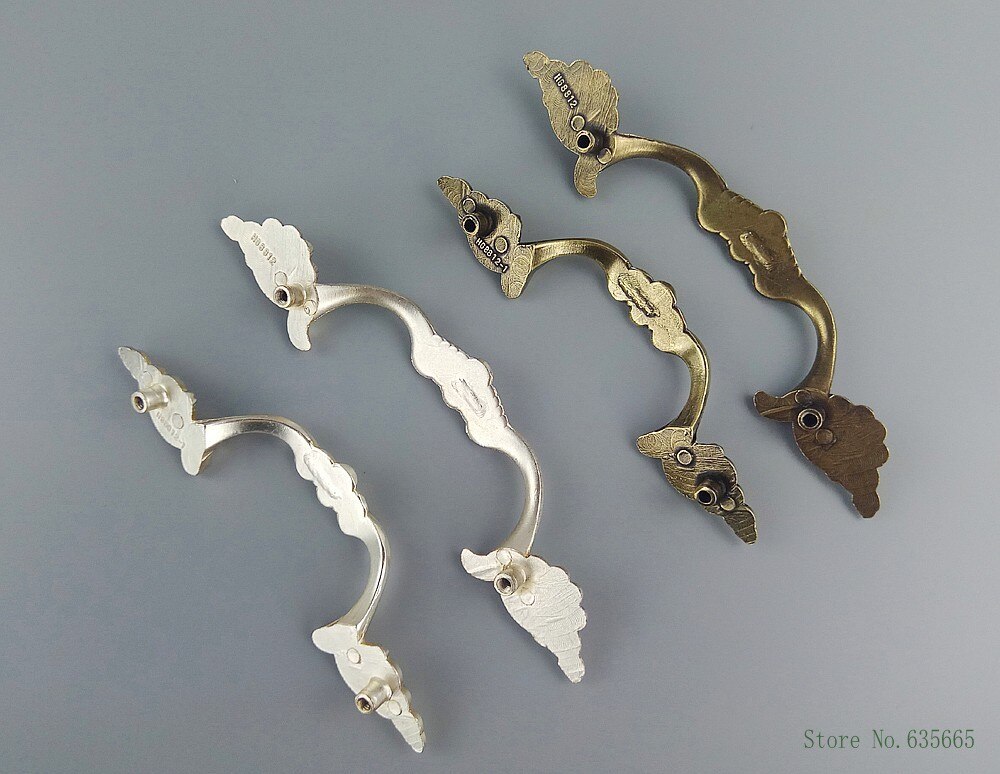 Antique Silver Bronze Furniture Handles Kitchen Cabinets Door Knob Pull Drawer Wardrobe Cupboard Shoe Closet Dresser Pull Handle