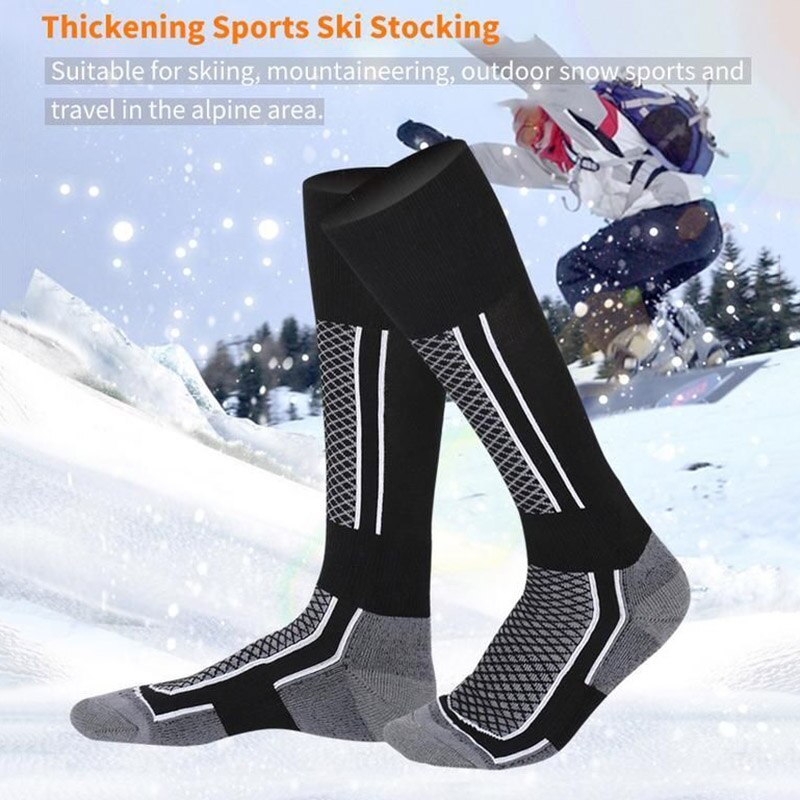 Calcetines térmicos de algodón grueso para hombre, calcetín deportivo para esquí y Snowboard, 1 par, MU8669