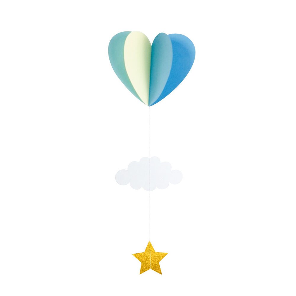 1pc Kindergarten Window Hanging 3D Paper Air Balloon Cloud Ornaments for Wedding Baby Shower Birthday Party Decorations: 2