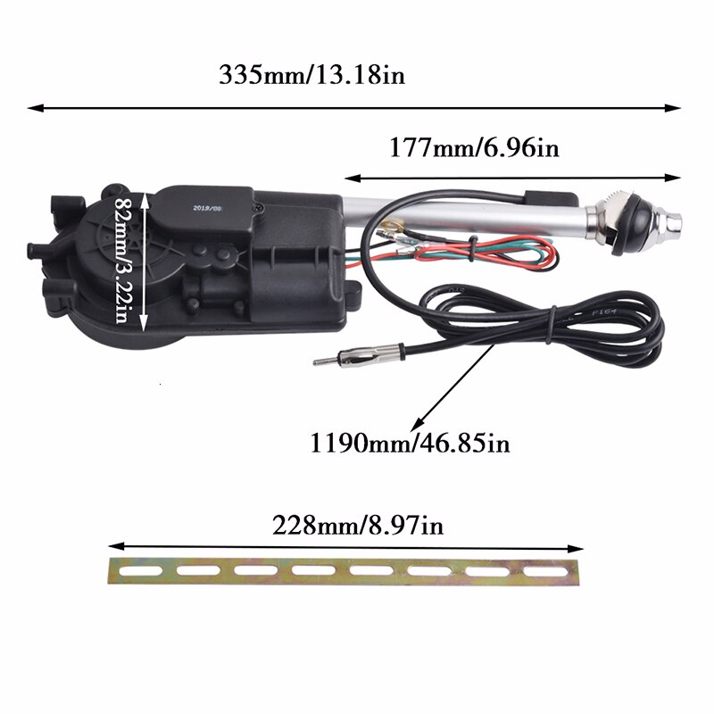 Antena eléctrica de señal para coche, potenciador automático de Radio aérea, Kit de antena telescópica de acero inoxidable