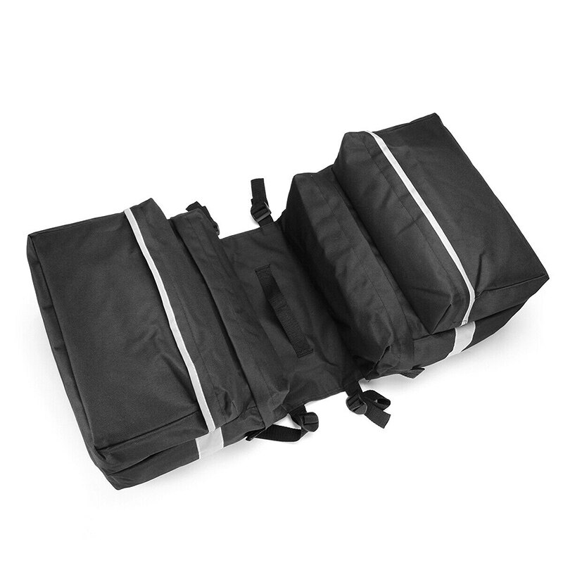 Sacoches de selle étanches pour moto - FDIT - en cuir PU - Blanc