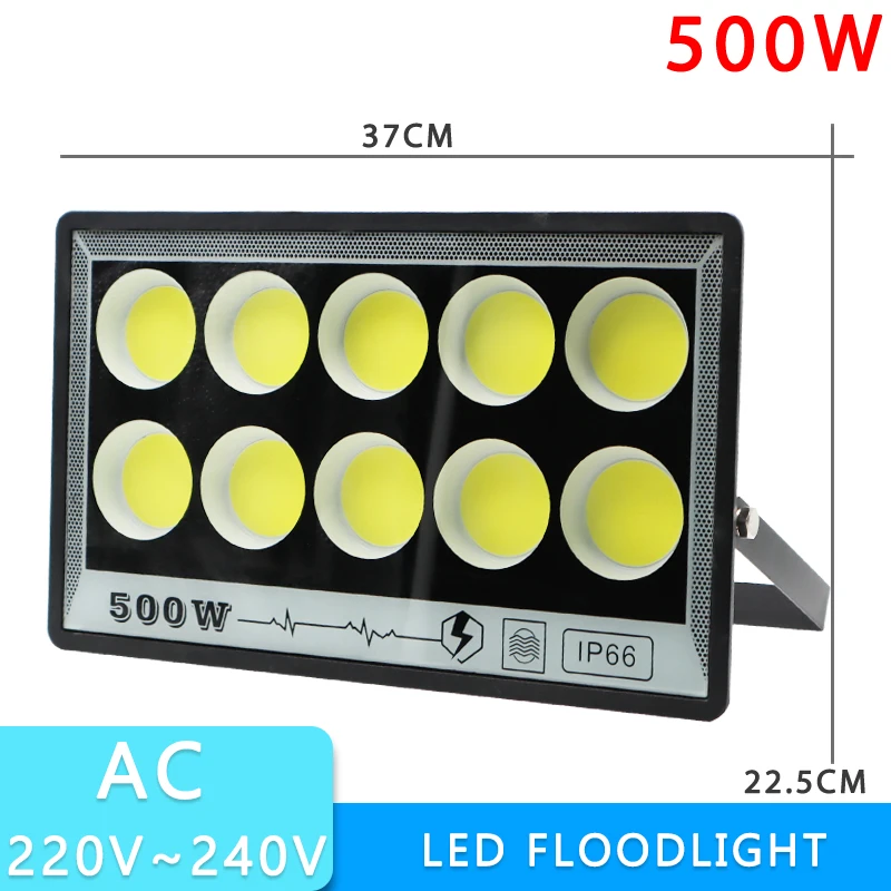 50/100/200/300/400/500w led-projektører,  ac 175-265v udendørs vægprojektører, spotlight,  ip66 vandtætte led-gadelamper: Hvid / 2700-9999k