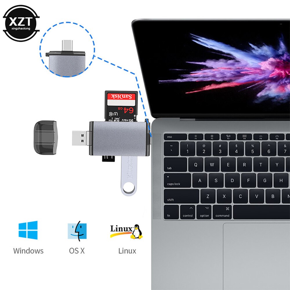 Kartenleser USB 3,0 2-in-1 SD Mikro SD Kartenleser für Computer PC Clever Kartenleser speicher Karte Adapter TF SD Kartenleser