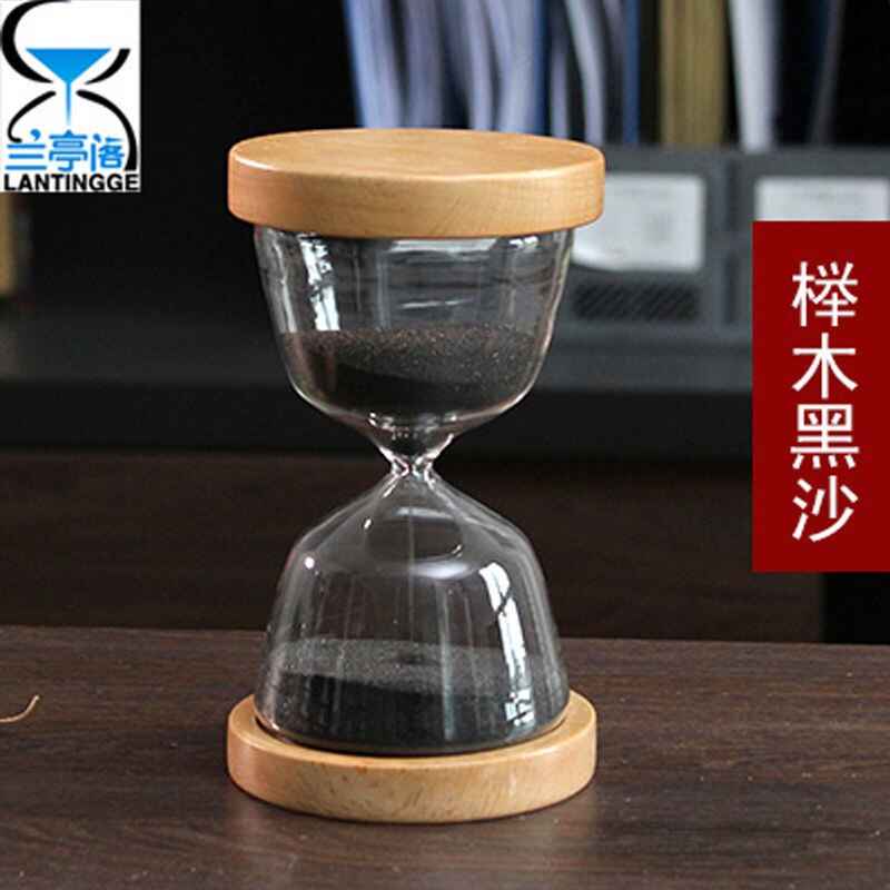 Sablier en bois et verre, 15 Minutes, horloge de sable, Style nordique, beau, , ornement de bureau, maison, pour enfants, minuterie de sable: Color C