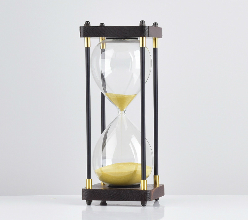 Sablier violet de 30 minutes pour salle de classe, décoration de bureau, fond en bois, verre, minuteur d&#39;étude,: Yellow Sand