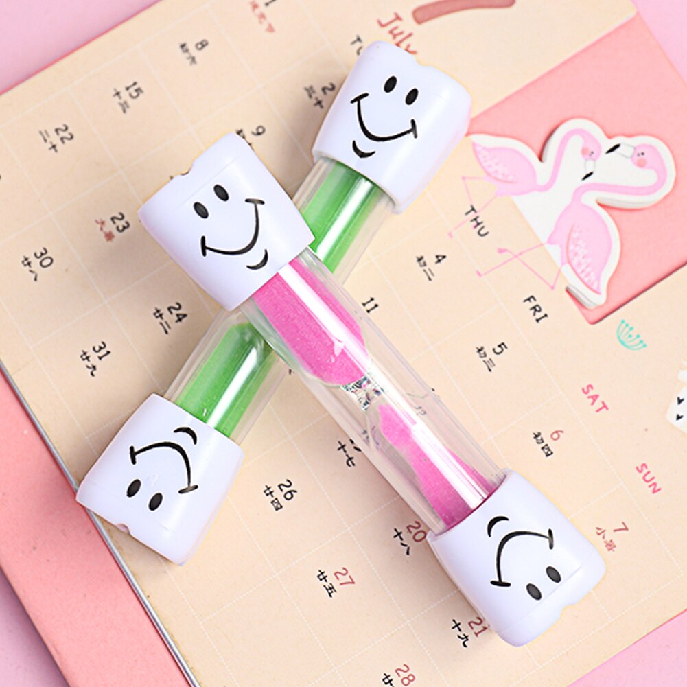 Smiling Face Hourglass Toothbrush 2-3 Minute Timer For Cooking Sandy Clock Brushing-Teeth Timer Sandglass Children Kids