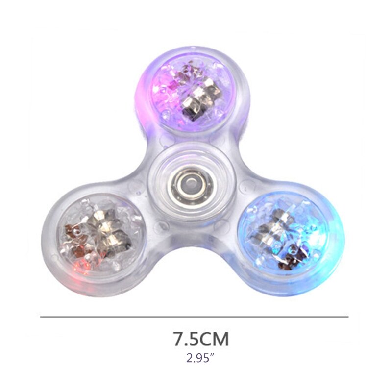 Led Licht Fidget Spinner, Regenboog Fidget Speelgoed Licht Vinger Hand Spinner Voor Kids Volwassenen G99C