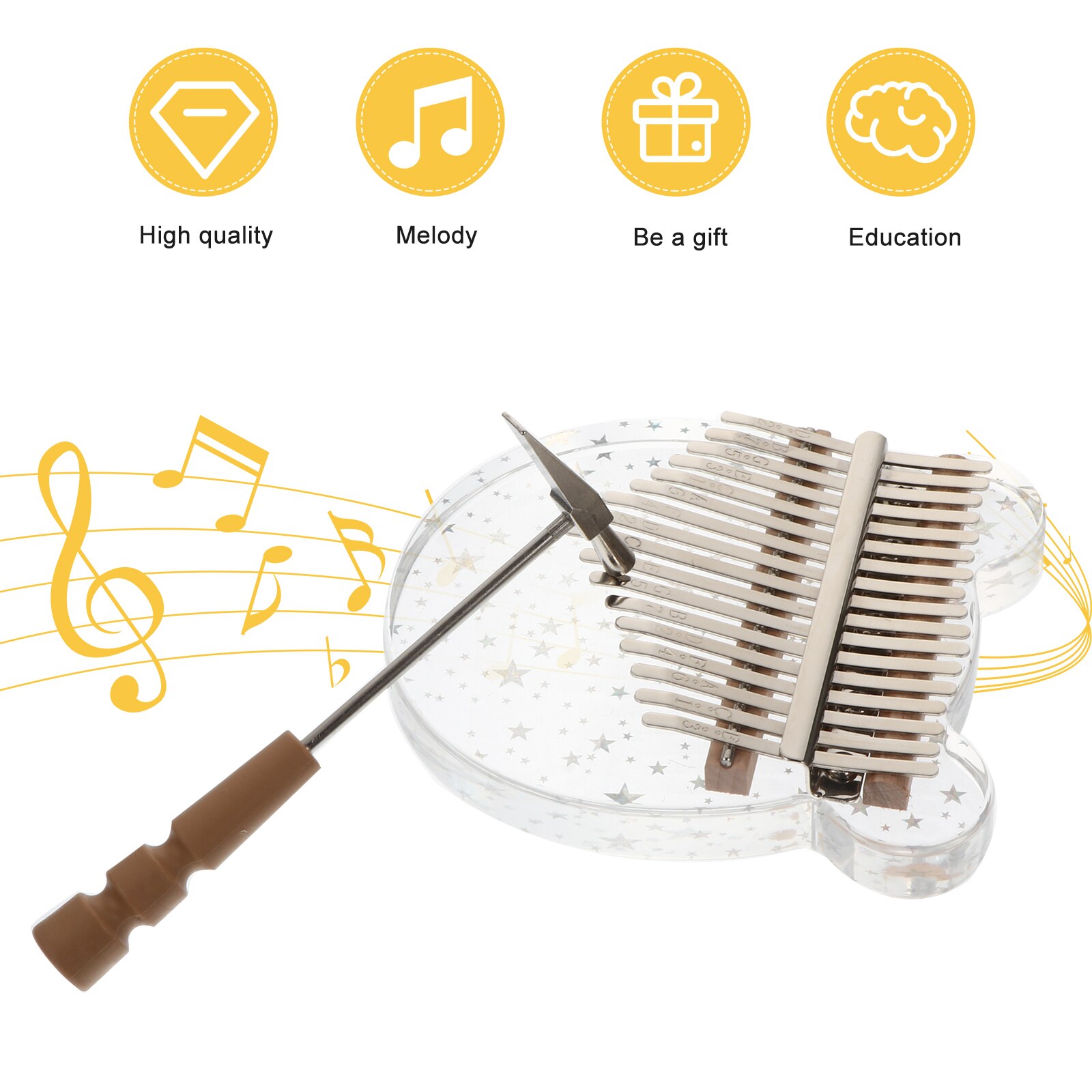 1 Set Mini Kalimba Piano Thumb Piano Mini Kalimba Musical Instrument