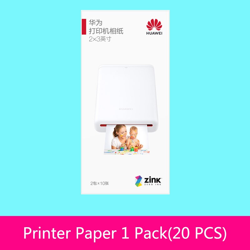 Originele Zink 2*3 Inch 50*76Mm Voor Huawei Printer Fotopapier Canon Zoemini Lg PD261 251 233 239SP: 1 Pack 20 Pcs