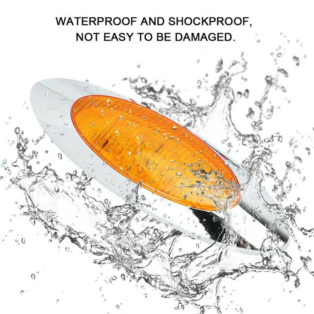 8PCS Side Marker Lights 16 LED Trailer Light Amber Clearance LED Lights 12 v Turn Signal Truck Light LED Marker Side Lights