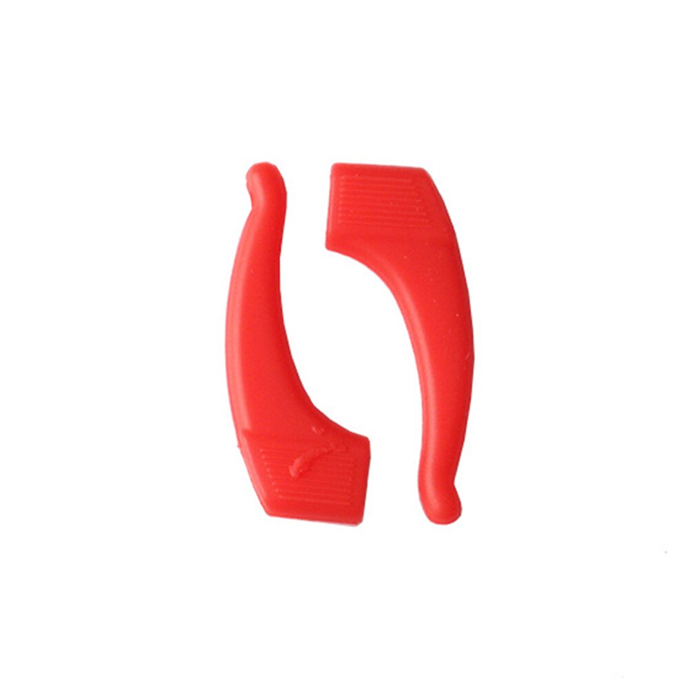 1 Pairs Anti Slip Oor Haken Grips Bril Siliconen Tempel Tip Duurzaam Comfortabele Brillen Accessoires Makkelijk Te Gebruiken: Rood