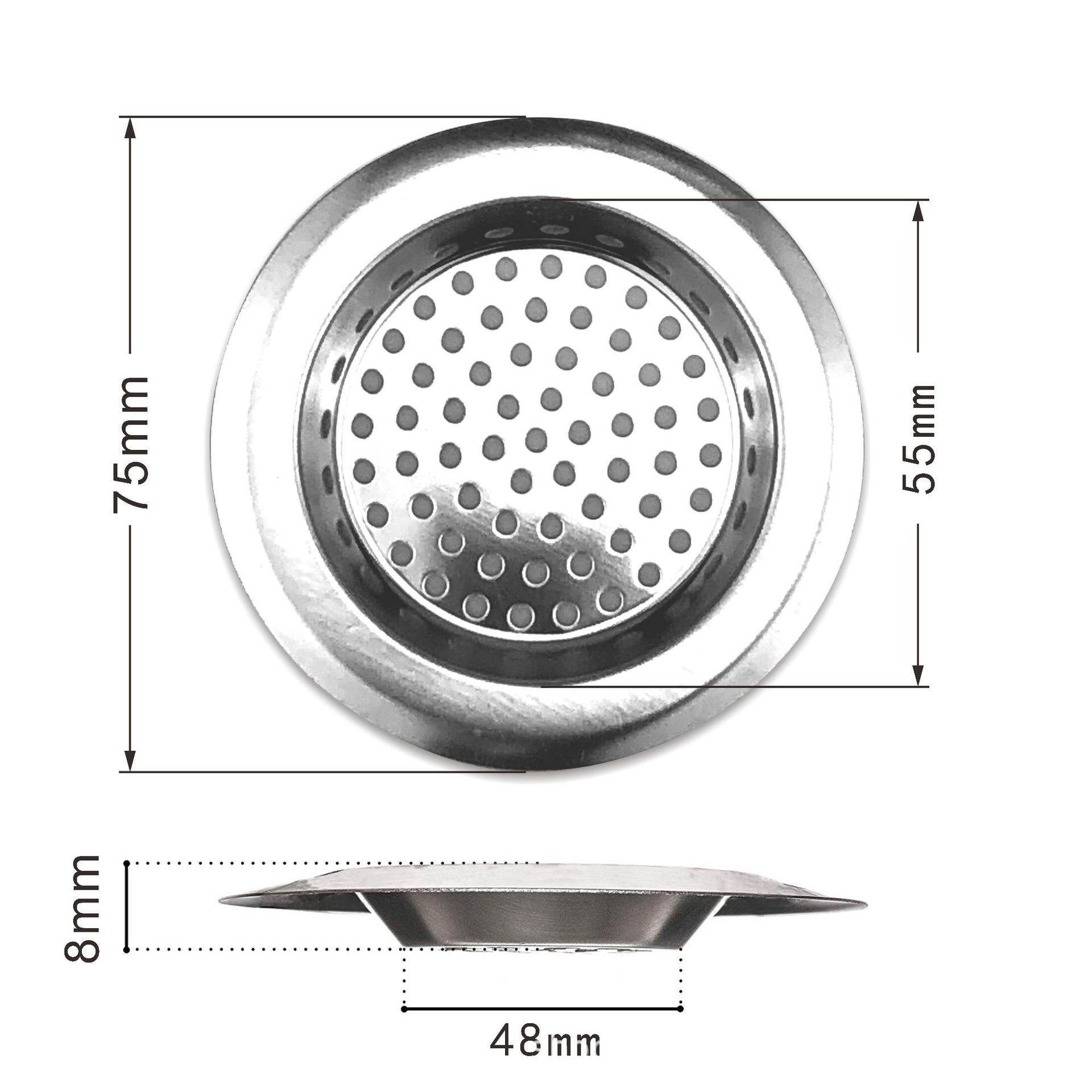 Keukengootsteen Filter Roestvrijstalen Anti-Blokkerende Gootsteen Riool Zeven Badkamer Vloer Afvoeren Netto Haar Vanger Vuilnisfilters: Rose