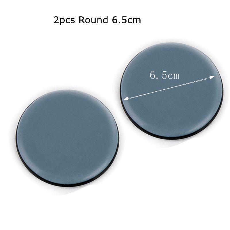 1 Set Slider Pad Furniture Table Bases Protector Coaster Carpet Ground Magic Moving Anti-abrasion Floor Mat SYT9252: 2pcs Round 6.5cm