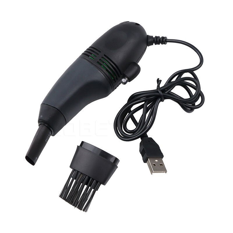 Limpiador de teclado de ordenador, herramienta de limpieza de ordenador portátil, USB, limpiador de polvo para el hogar, 1 ud.: Black