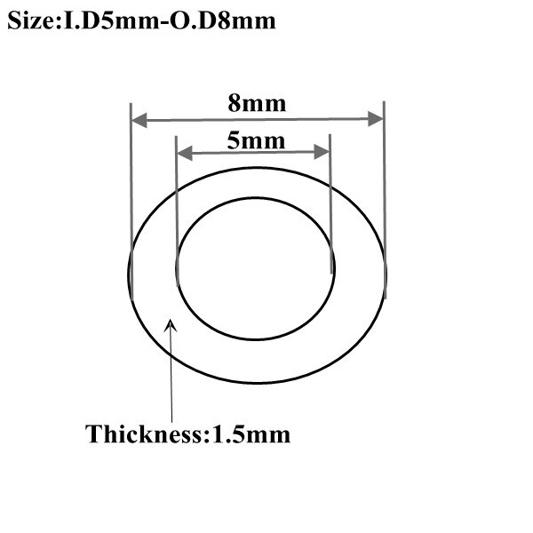 O.D5 ~ 16Mm Zwart Pvc Pijp Tuin Thuis Irrigatie Drip Watering Buis Aquarium Aquarium Harde Buis Waterleiding voor Tuin 50Cm Lange: 5x8mm