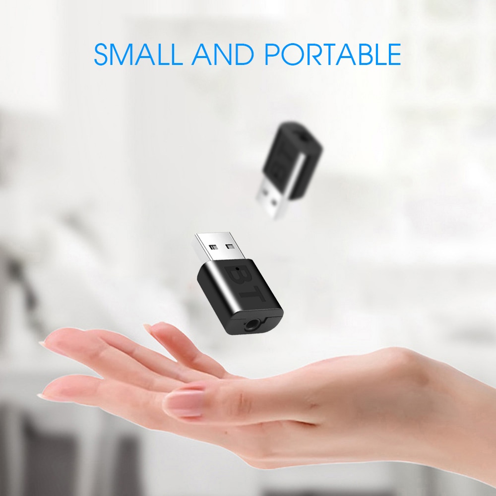 3.5Mm Aux Bluetooth 5.0 Carkit Draadloze Muziek Stereo Usb Power Audio Ontvanger Adapter Auto Aux Voor Auto Radio Mp3 Pc