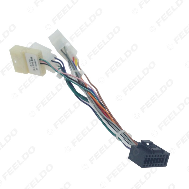 FEELDO 16P Car Head Unit Wire Harness Adapter For Toyota OEM Car Radio Harness With 3-Terminal #FD2771