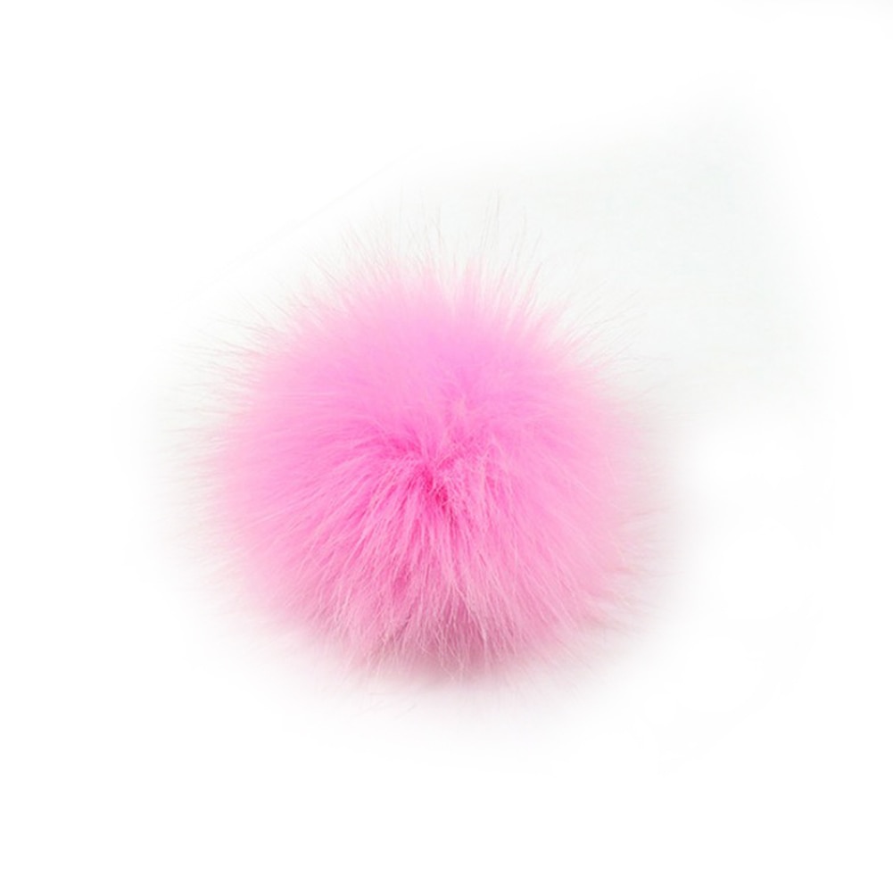 8cm fluffig päls pompom för väskor klädestillbehör antipress konstgjord polyester pom pom boll för hattar stickade mössor