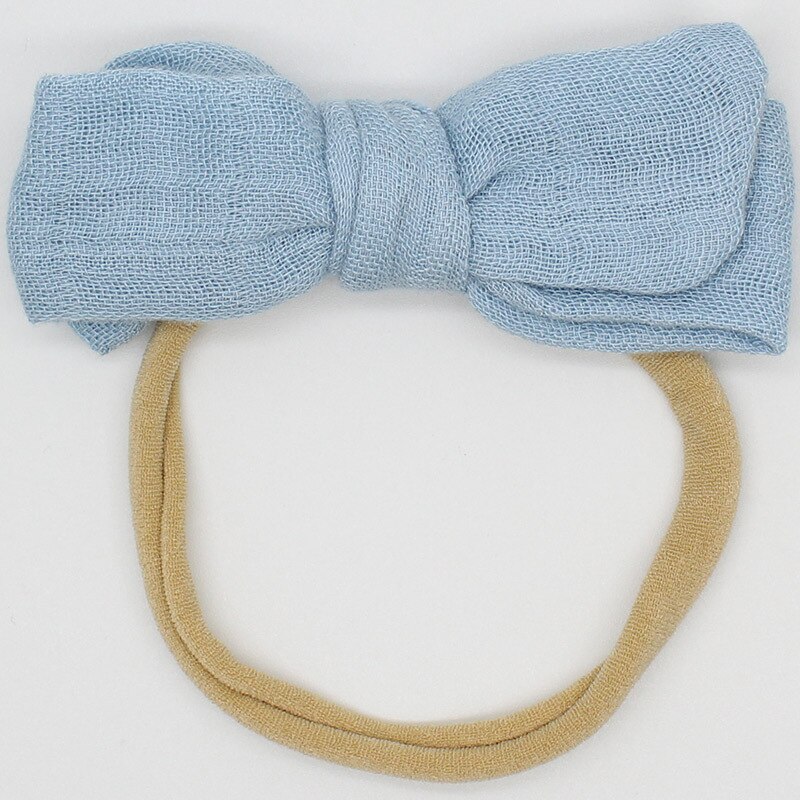 Baby Girl Headbands Newborn Headband Baby Headbands Nylon Infant Baby Bows Baby Girl Hair Accessories: Sky Blue