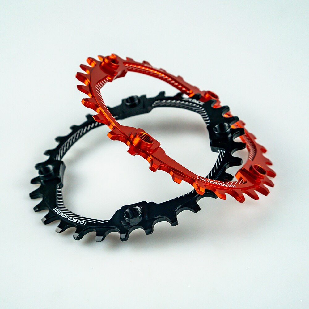 ZRACE Chainrings Chainwheels BCD104, 30T, Narrow Width tooth AL7075 CNC for MTB