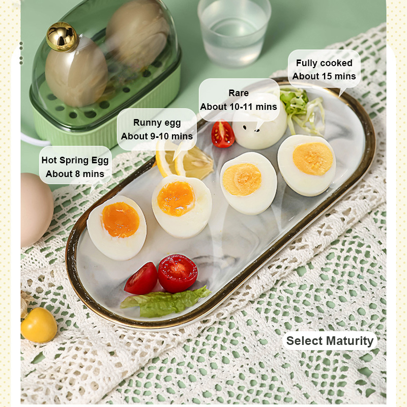 Multifunksjonell elektrisk eggkoker varmeapparat automatisk avstengning mini egg matdamper krypskytt frokost matlagingsmaskin eu