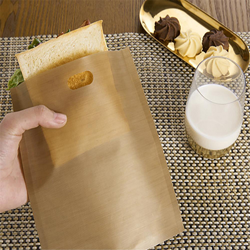 5 Pcs/set Toaster Bag Non Stick Bread Sandwich Bag Fiberglass Reusable Toast Microwave Heating Pastry Tools