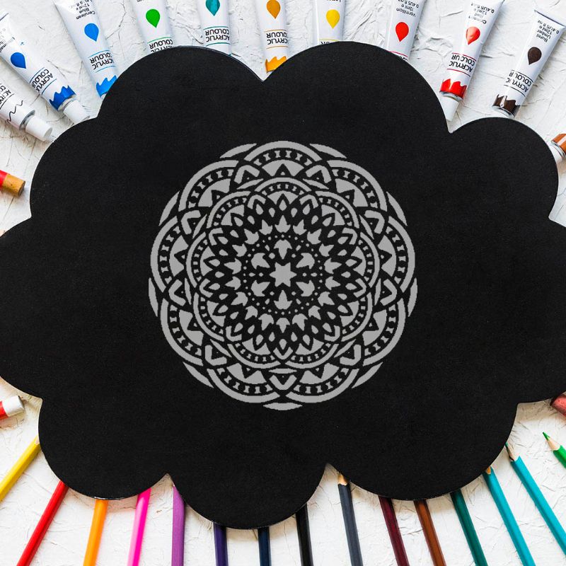 9pcs/set Mandala Stencil Drawing Template for Tile Floor Painting Board Album