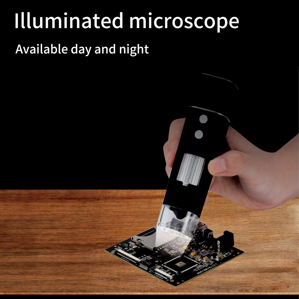 LUXIANZI – Microscope numérique réglable pour le soudage, loupe à Zoom à 8 LED, Endoscope USB, Microscope électronique caméra 1000X