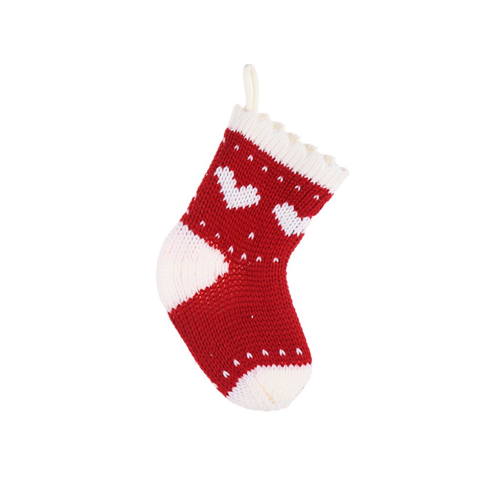 Bas de noël Kit de bricolage à la main bande dessinée chaussette porte sac enfants jouet père noël Non-tissé sac de bonbons ornement de noël: Love Heart