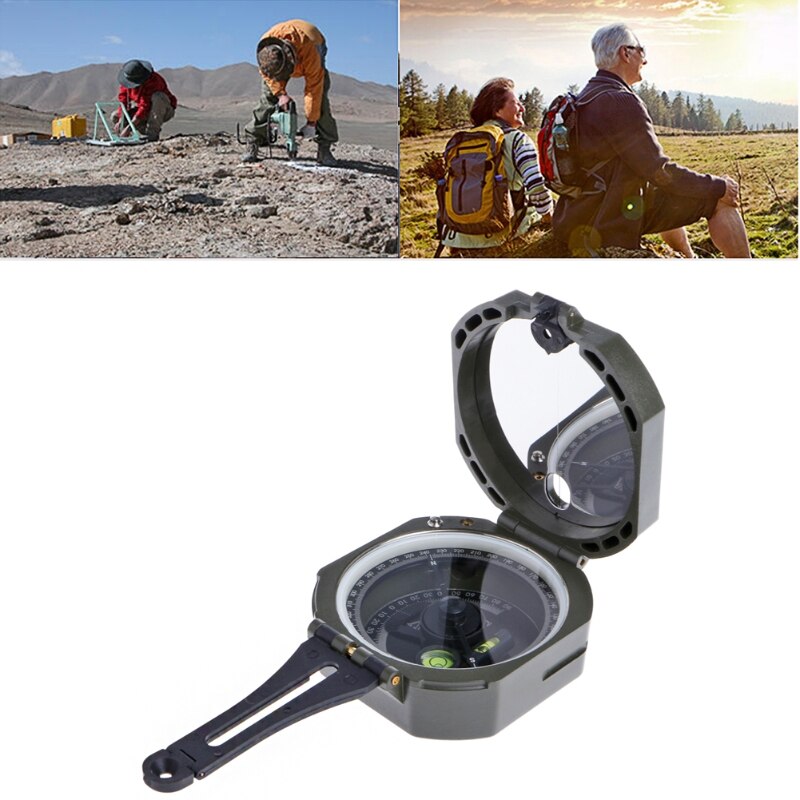 Høj præcision magnetisk lomme transit geologisk kompas skala 0-360 grader