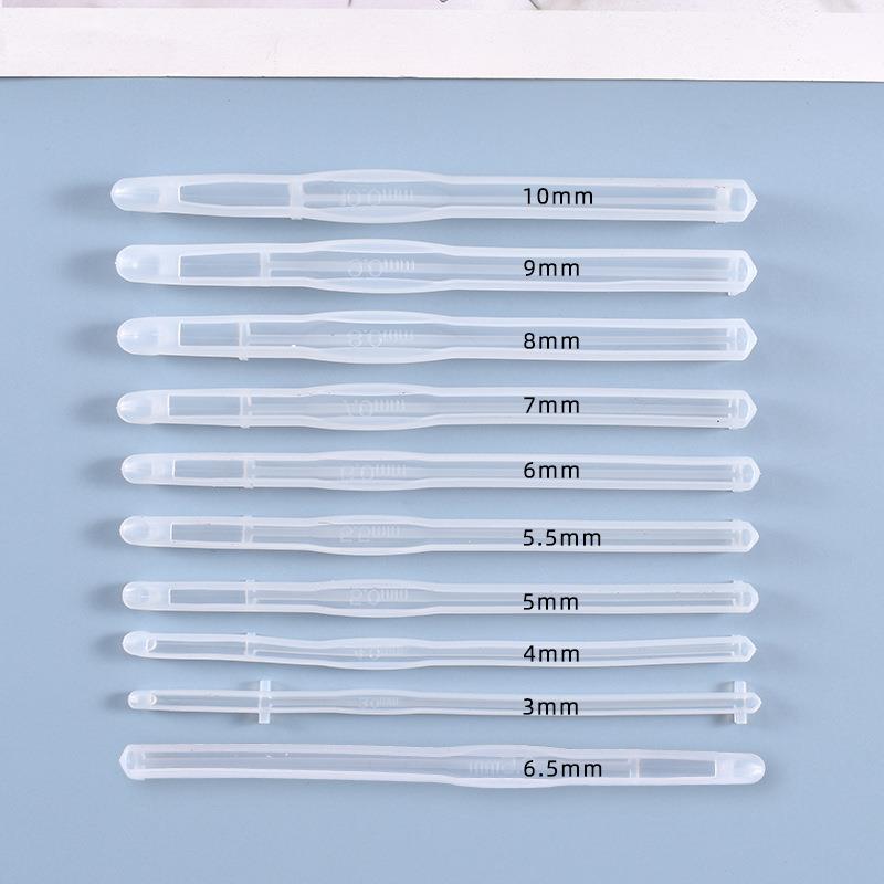 DIY Crystal Crochet Hook Resin Mold Transparent Epoxy Resin Knitting Hook Needles Braiding Hand Sewing Tools Silicone Mold: Default Title