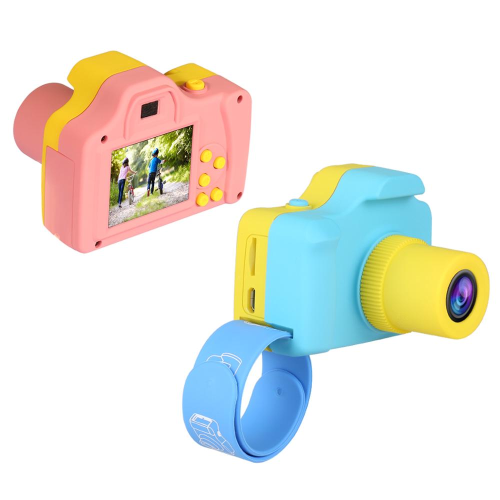 1.5 Inch 2MP 1080P Mini LSR Cam Digital Camera for Kids Baby Cute Cartoon Multifunction Camera Children Birthday Best: Pink