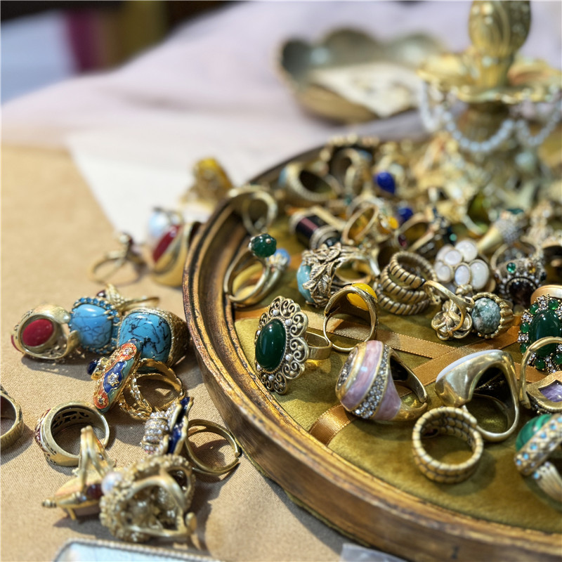 Anillos de pez dorado azul esmaltados Vintage, Color dorado, piedra de lujo, accesorios de joyería antigua de animales, de compromiso para mujer,