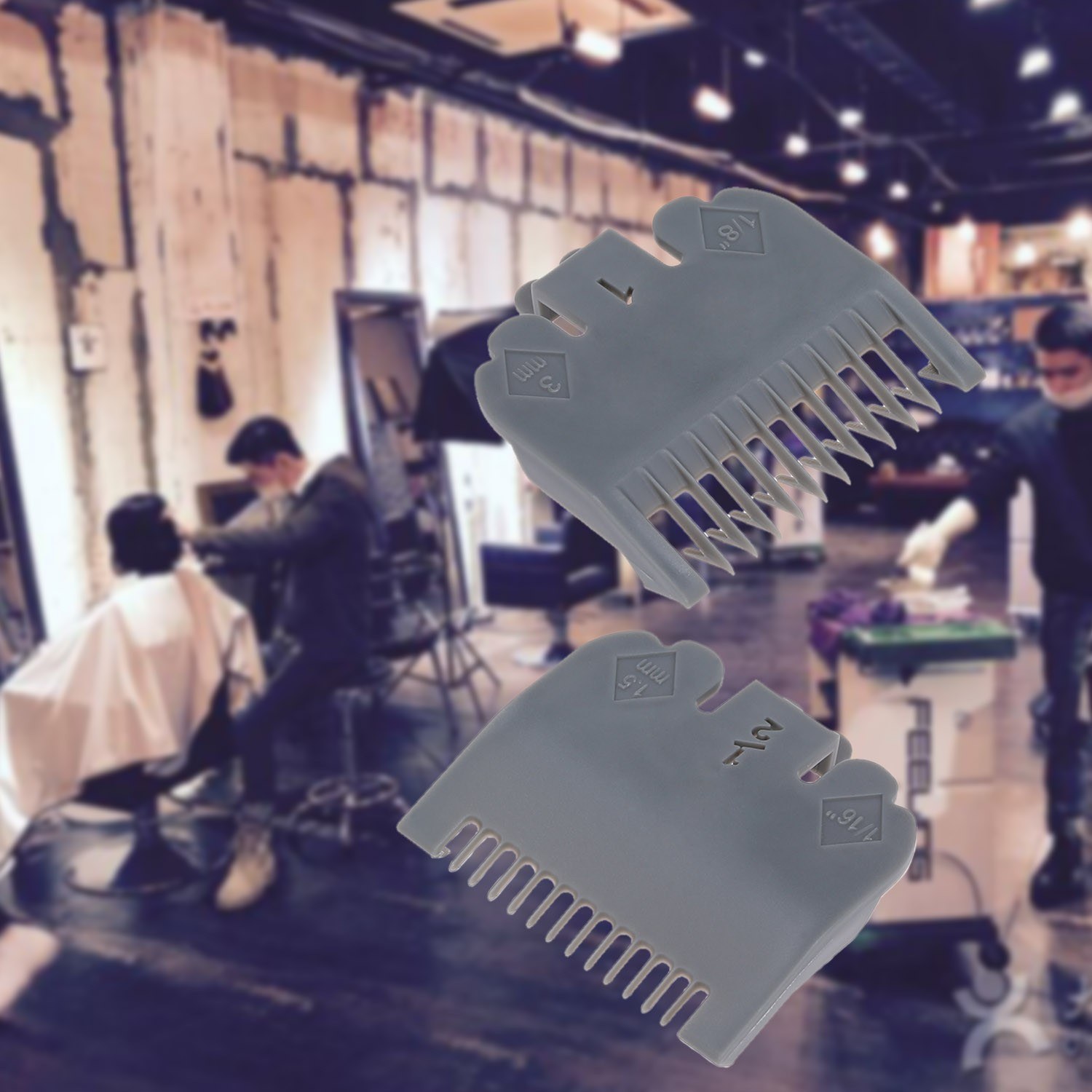 Conjunto de Peine de guía de corte, herramienta de peluquería de 1,5mm y 3mm, conjunto de Peine de límite colorido, Compatible con cortadora de pelo eléctrica WAHL, Uds.