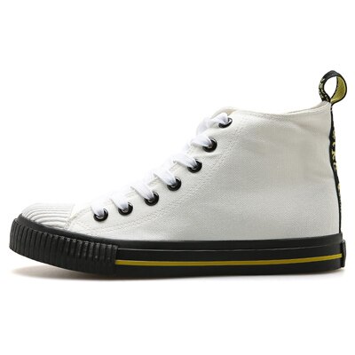 Våren herresko koreanske vill studenter canvas pustende trend tide sneaker høye lette sko generasjon: Beige / 8.5