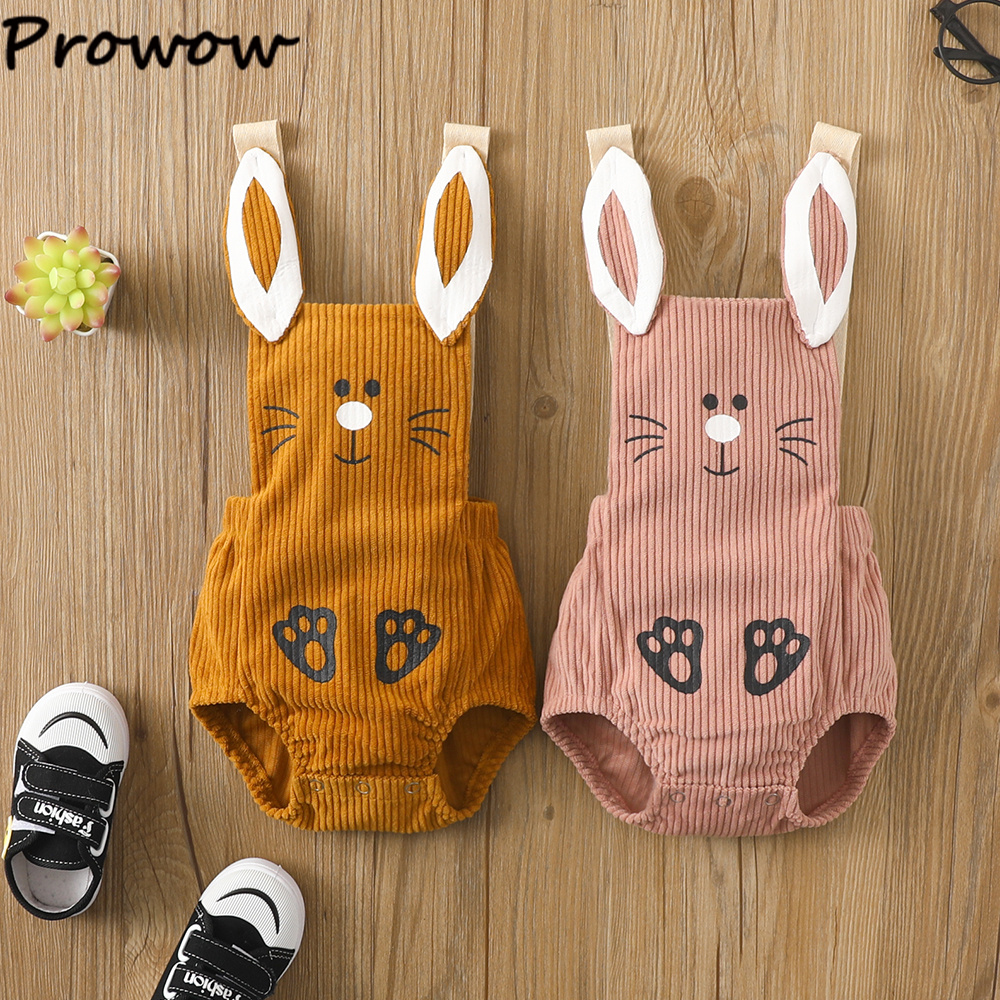 Prowow 0-12M Mein 1st Ostern Mädchen Jungen Karosserie Kabel Nette Kaninchen Strampler Baby Ostern Kleinkind Onesie Baby kleidung Für Neugeborene