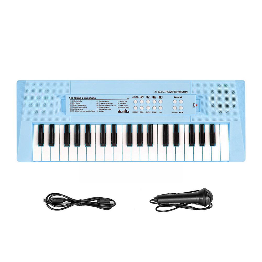 Teclado electrónico de 37 teclas, Piano de plástico y componentes electrónicos para niños y Pianos, teclados, instrumento Musical E6O5
