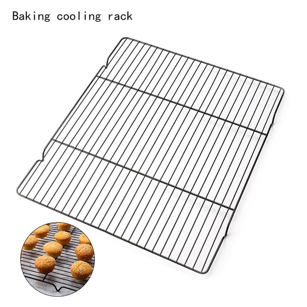 Anti-aanbak Koolstofstaal Cooling Grid Lade Koekje Brood Cake Bakken Rack Pan Oven Roosteren Koken Grillen Bbq Droge Koeler