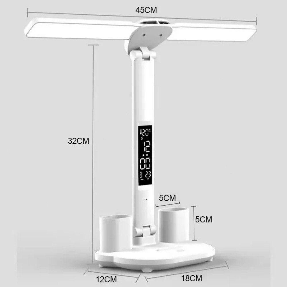 LED-bureaulamp USB oplaadbare tafellamp 3-niveaus dimbaar Touch bureauverlichting Oogbescherming Opvouwbaar voor slaapkamer Bureaulamp: Blauw