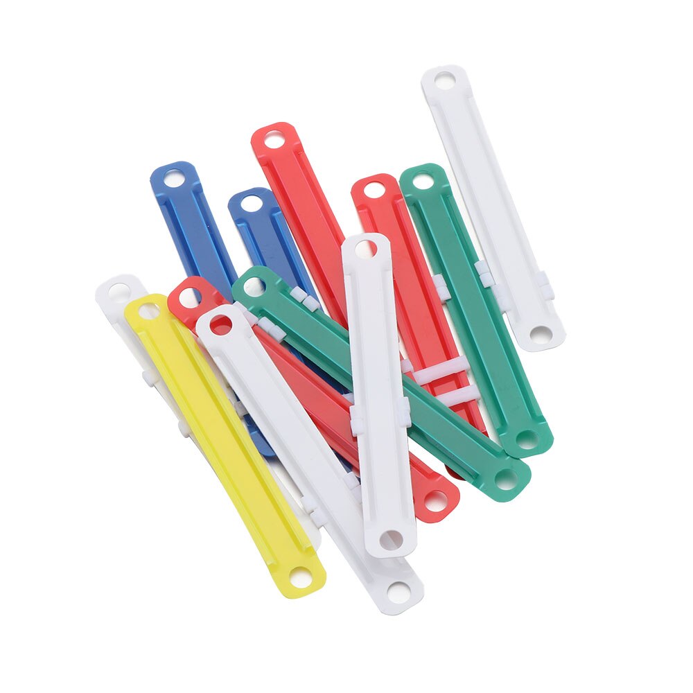 50PCs File Paper Binding Clip Two-Hole Loose-leaf File Folder Hinged Rings Document Fastener Office Document Storage Supplies
