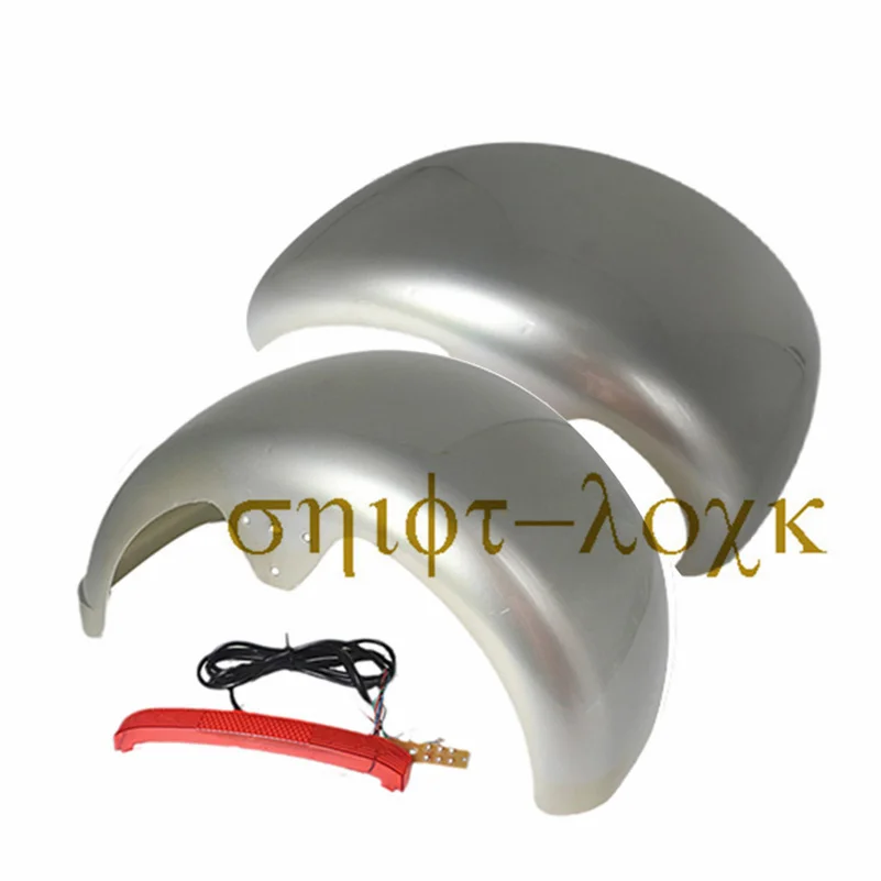 225/55-8 18 x 9.50-8 225/40-10 dekkskjermer med baklykter plastskall foran og bakskjerm for citycoco elektriske sparkesykkeldeler: Marineblå