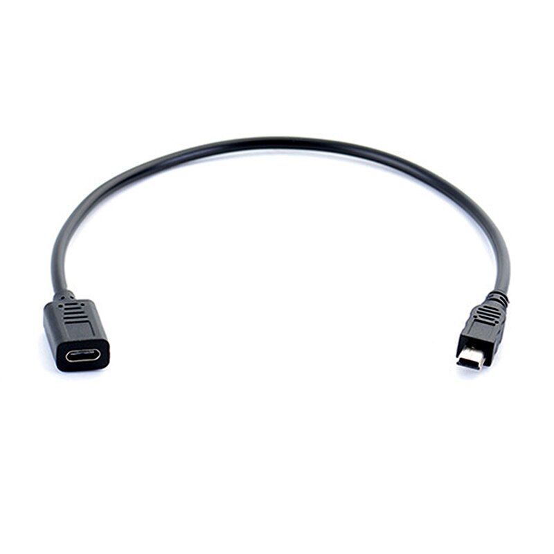 30cm mini usb hane till typ-c hona laddningsdataadapter kabel sladdadapter: 30cm